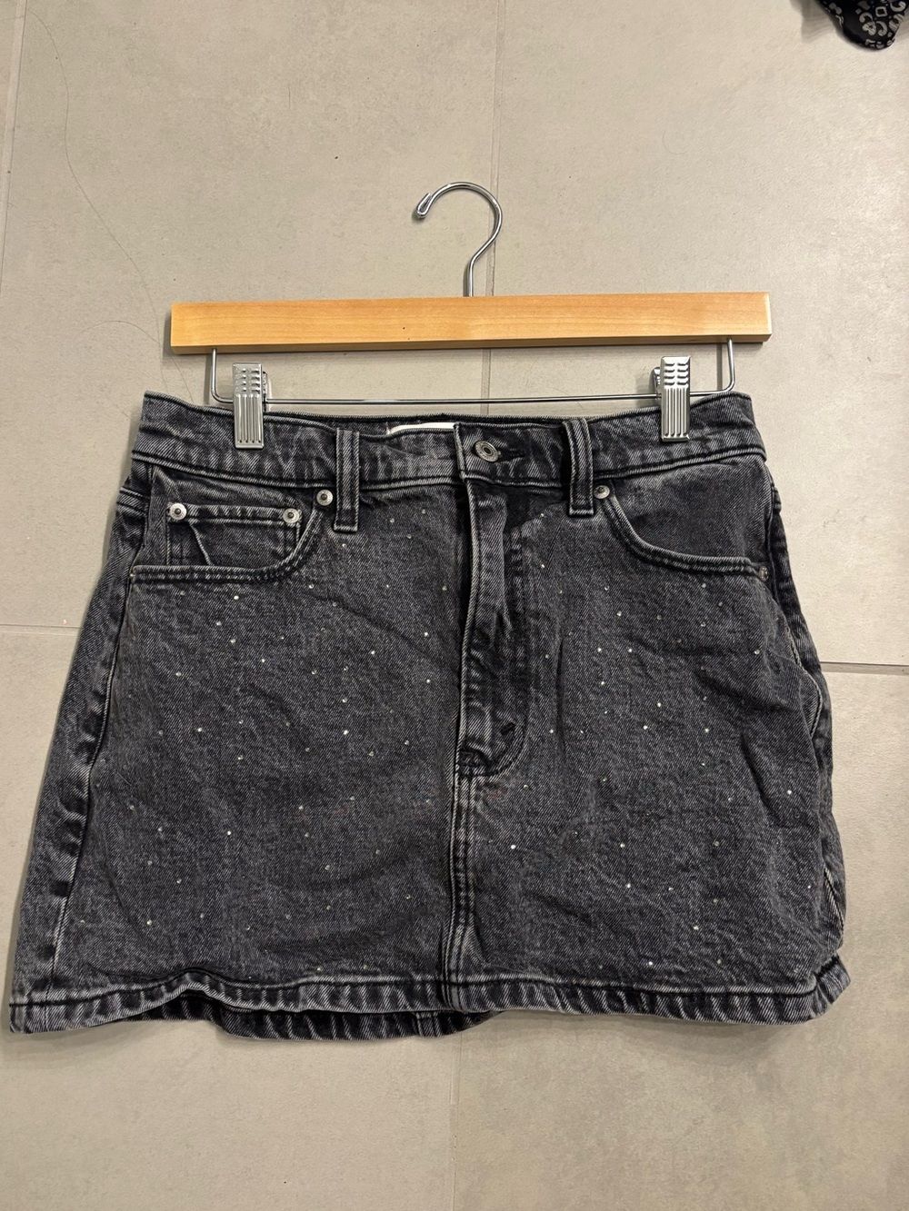 Abercrombie Black Denim Mini Skirt - Women's